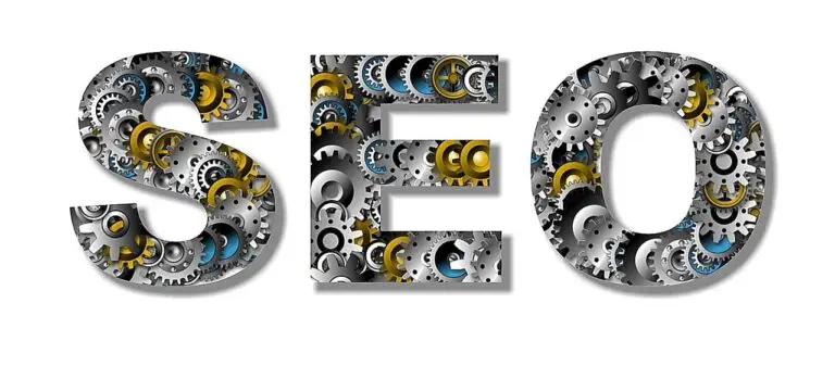 כיתוב SEO ובתוכו גלגלי שינים