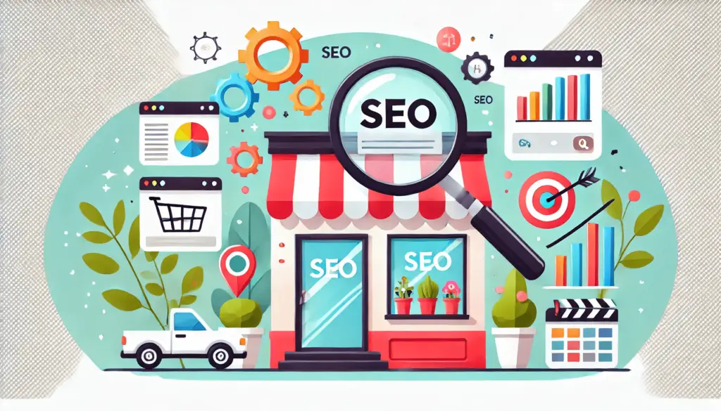 חנות קטנה עם גרפים של קידום אורגני - POP SEO